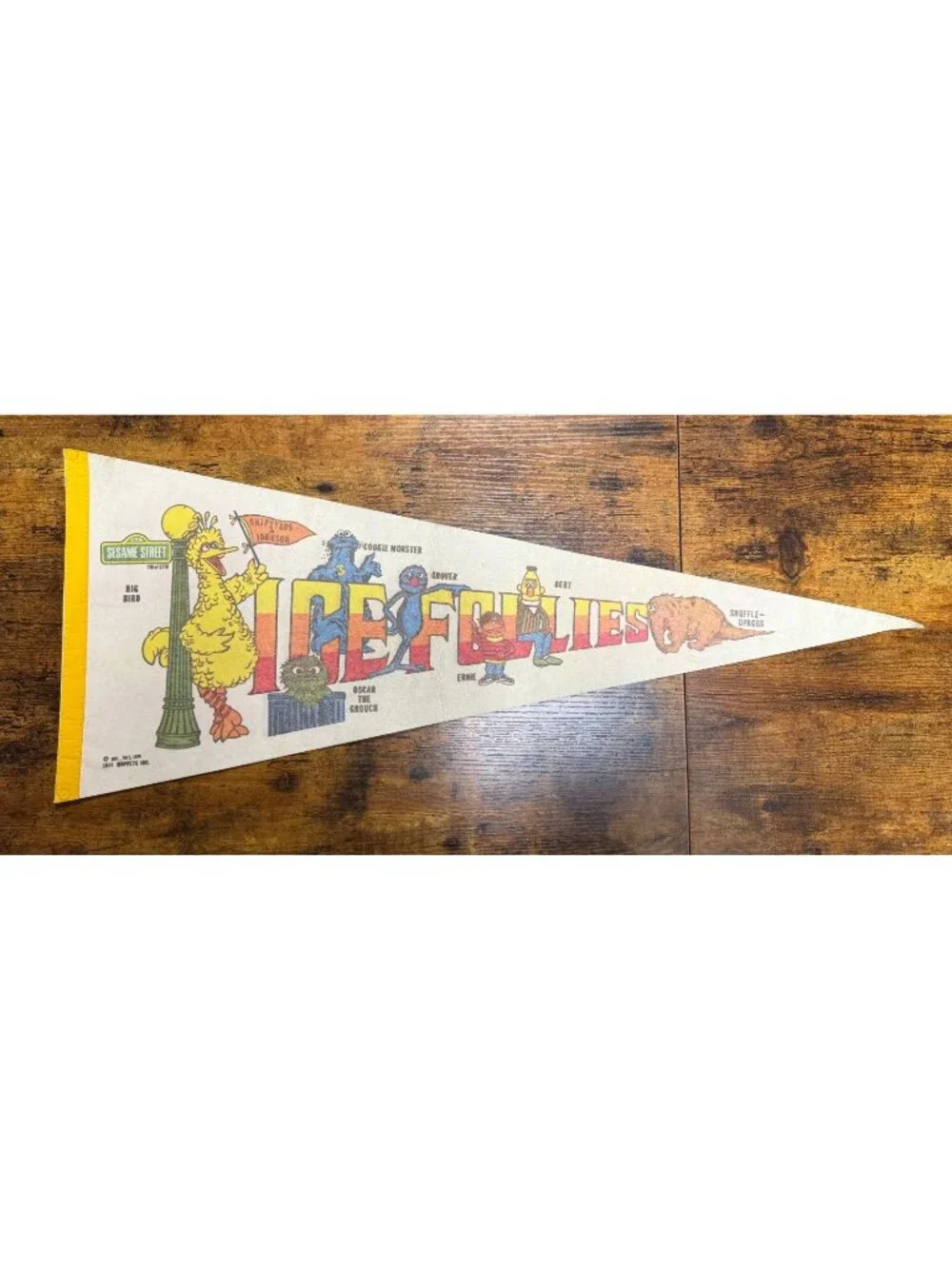 Vintage 1970's Muppets, Inc Ice Follies Sesame Street pennant